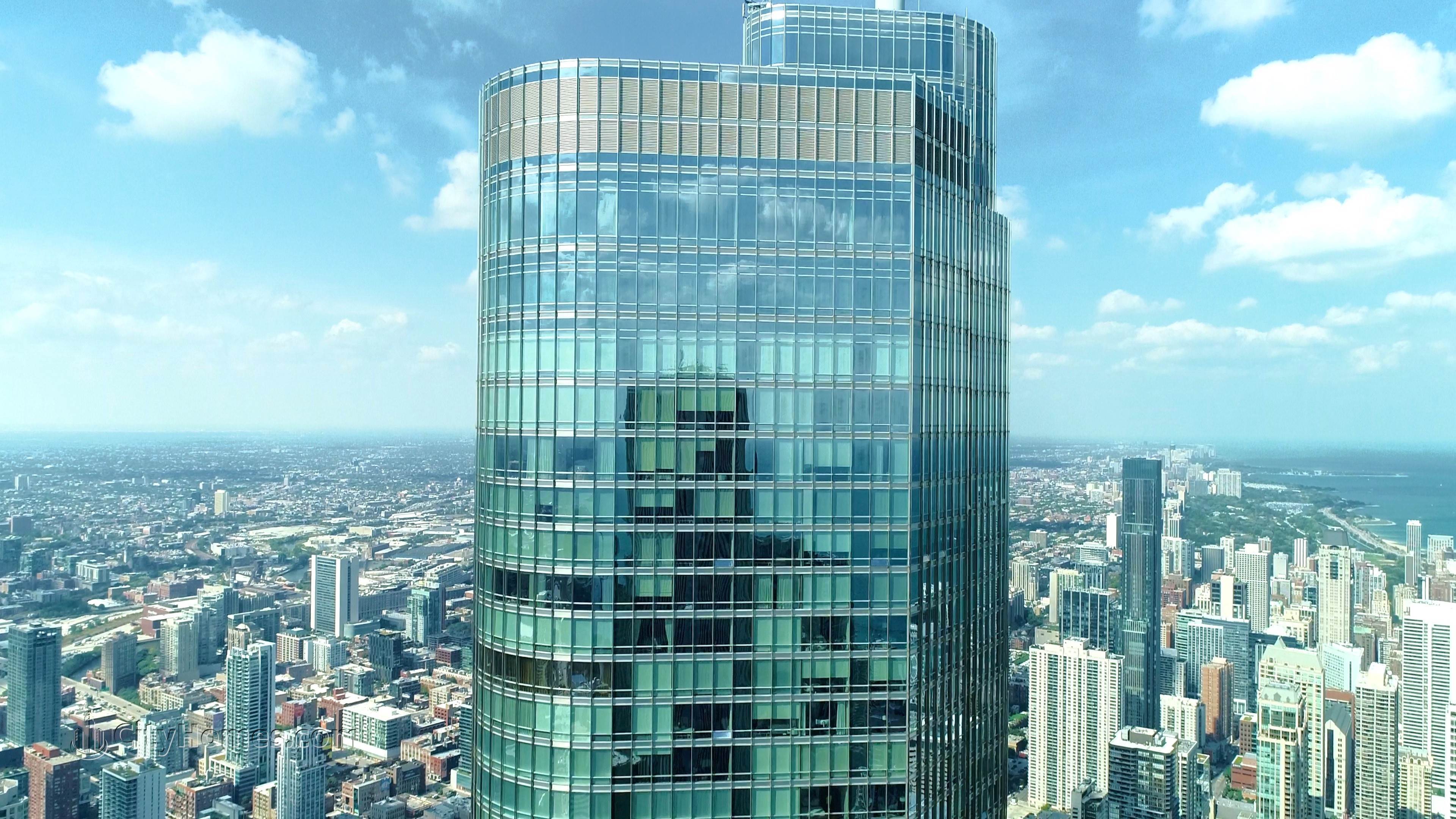 2. Trump Tower byggnad vid 401 N Wabash St, Central Chicago, Chicago, IL 60611