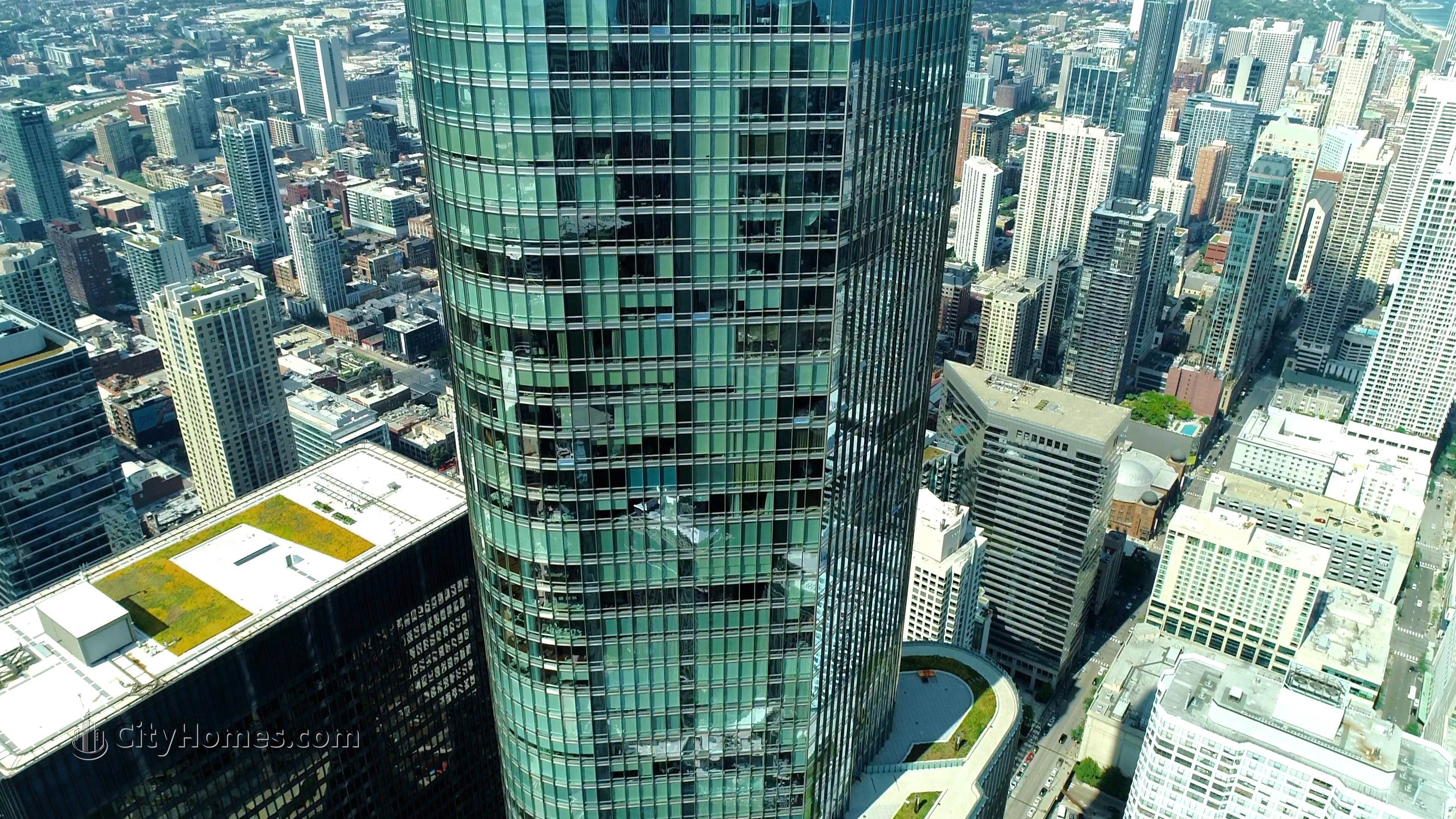 3. Trump Tower byggnad vid 401 N Wabash St, Central Chicago, Chicago, IL 60611
