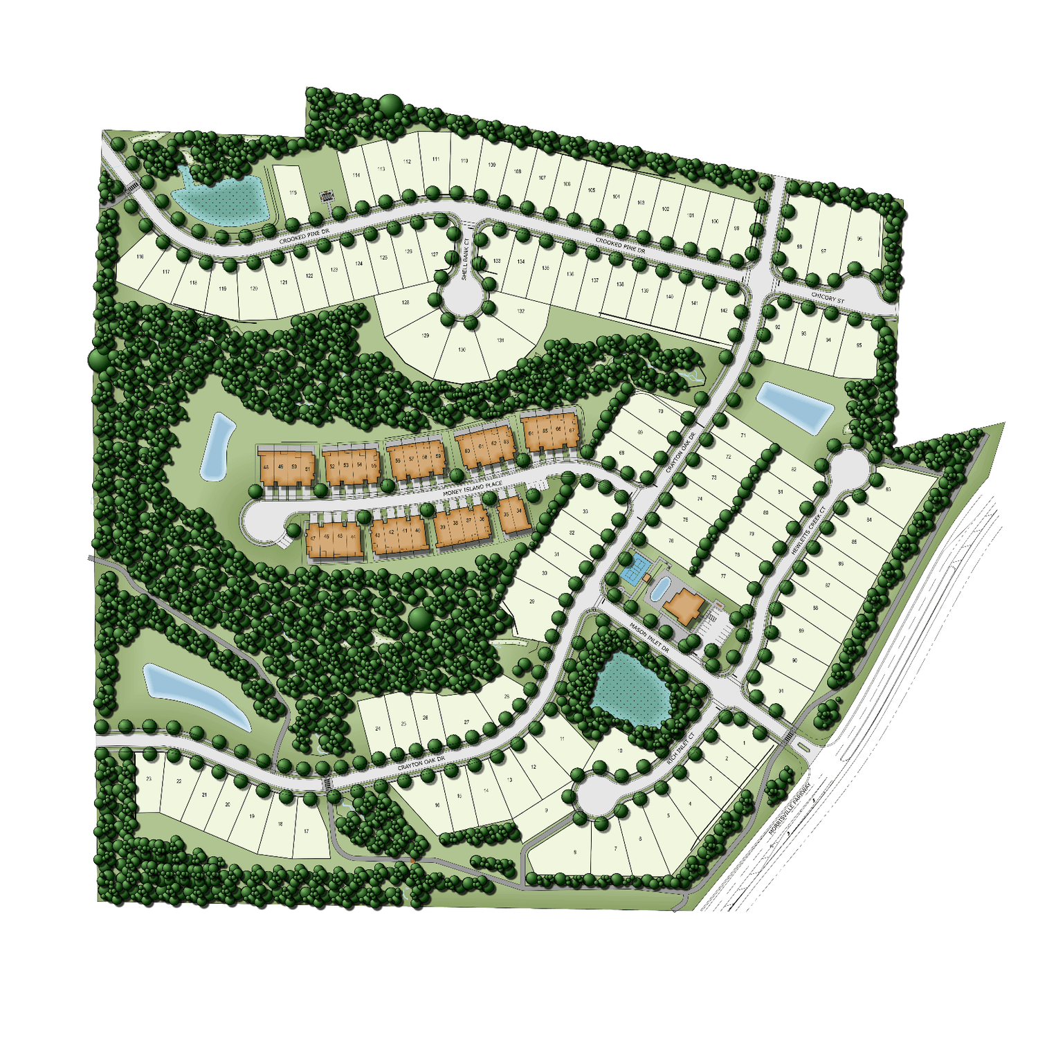 The Courtyards at West Cary建于 9708 Morrisville Parkway, 卡里, NC 27519