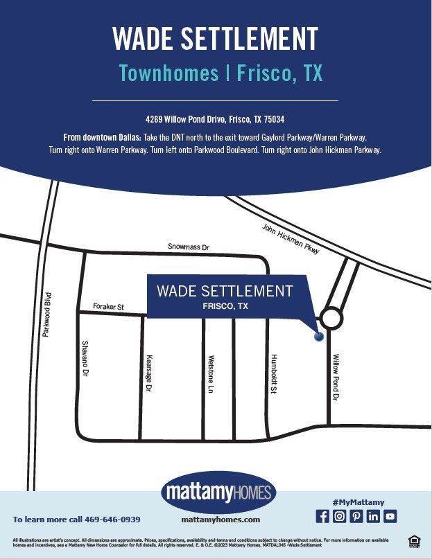 4. Wade Settlement Townhomes byggnad vid 4269 Willow Pond Drive, Frisco, TX 75034