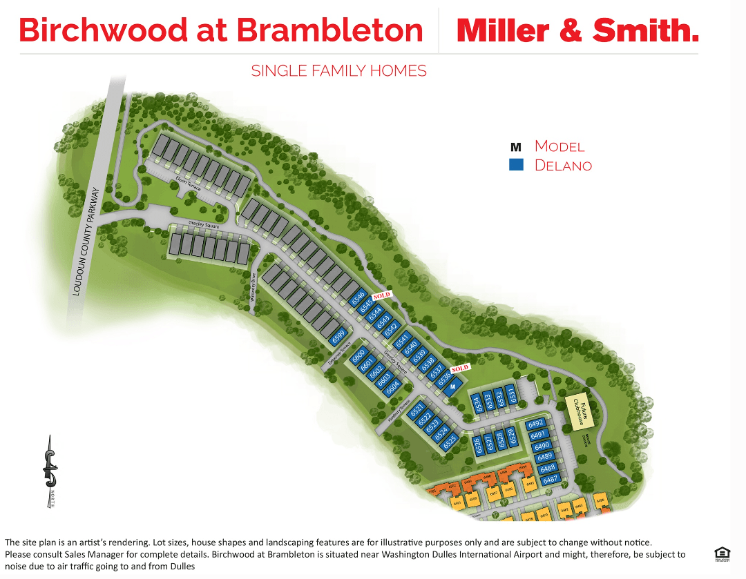 Birchwood Elevator Single Family Homes xây dựng tại 23695 Hardesty Terrace, Ashburn, VA 20148