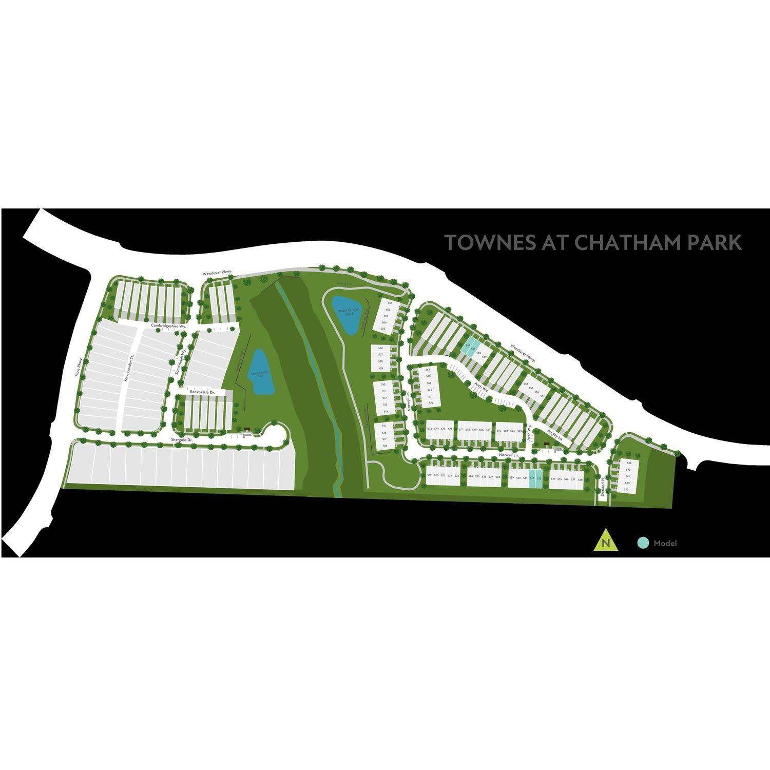 Townes at Chatham Park edificio en 291 Wendover Parkway, Pittsboro, NC 27312